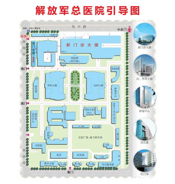北京301医院引导图